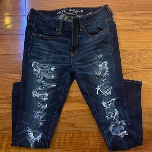 american eagle ripped jeggings